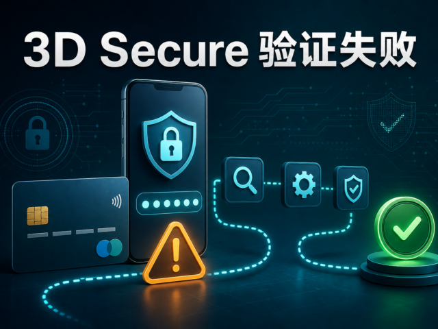 3D Secure 验证失败与银行卡拒付排查示意图