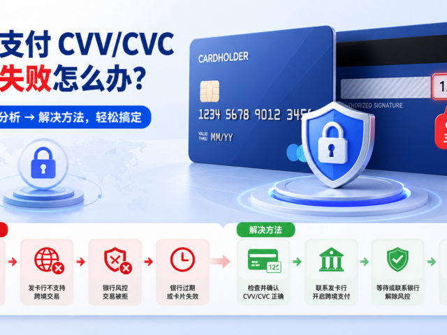 海外支付 CVV CVC 安全码位置与验证失败解决方法示意图